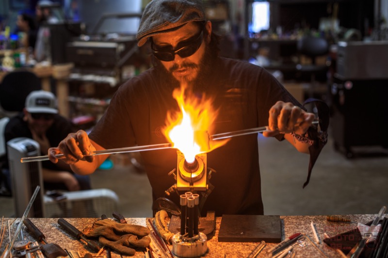 Holy Trinity...Fire Glass & Artist